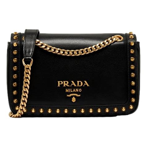 prada pattina black handbags